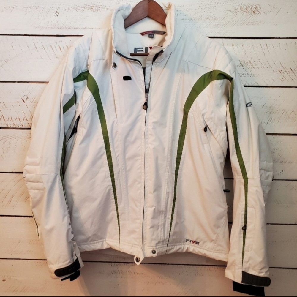 White and Green Women's Jacket